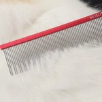 22cm Metal Pet Comb Cat Dog Hair Grooming Stainless Steel Comb Removes Loose Hair Tangles Professional Dog Grooming Supplies - Image 2