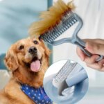 Cat Brush Pet Knot Comb 2 in 1 Dogs Cat Fur Knot Cutter Pets Hair Removal Comb Dog Grooming Shedding Tools Pet Cleaning Supplies - Image 3