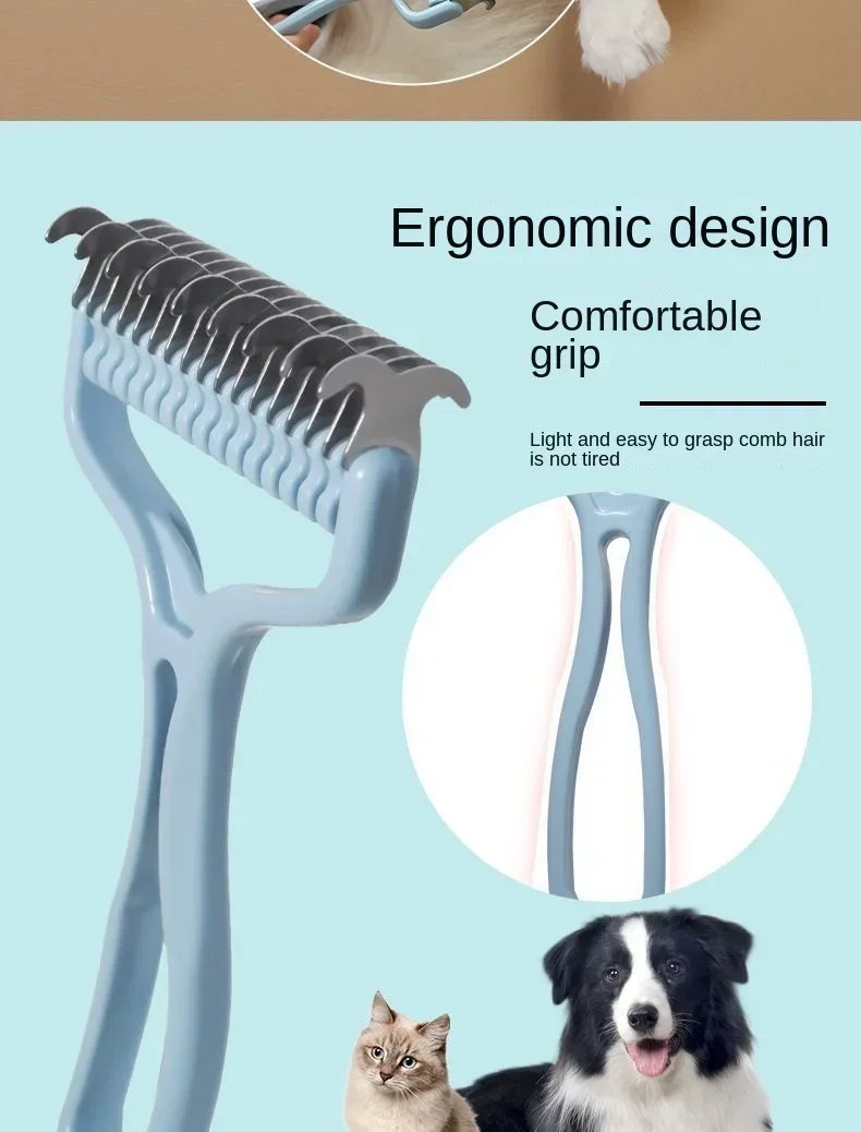 Cat Brush Pet Knot Comb 2 in 1 Dogs Cat Fur Knot Cutter Pets Hair Removal Comb Dog Grooming Shedding Tools Pet Cleaning Supplies