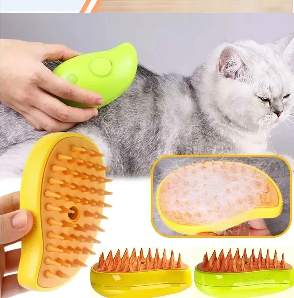 Dog Cat Steamy Brush Steam Brush Electric Sprayer for Massage Pet Grooming Tool Shedding 3 in 1 Electric Sprays Massage Combs Dog Cat Steamy Brush Steam Brush Electric Sprayer for Massage Pet Grooming Tool Shedding 3 in 1 Electric Sprays Massage Combs