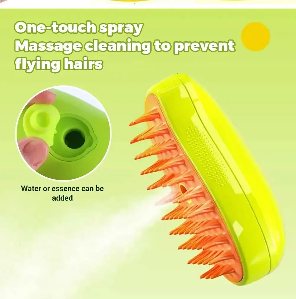 Dog Cat Steamy Brush Steam Brush Electric Sprayer for Massage Pet Grooming Tool Shedding 3 in 1 Electric Sprays Massage Combs Dog Cat Steamy Brush Steam Brush Electric Sprayer for Massage Pet Grooming Tool Shedding 3 in 1 Electric Sprays Massage Combs
