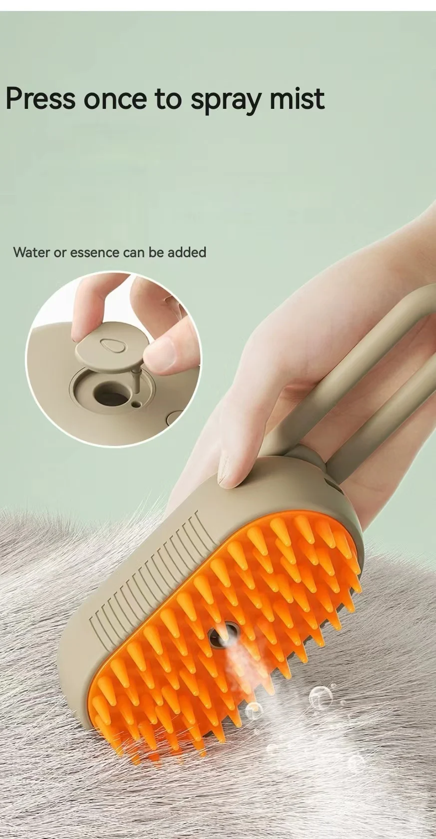 Electric 3-in-1 Pet Hair Brush - Steam Spray Massage Hair Removal Comb for Dogs And Cats Anti-Flying Hair Cleaning Brush Electric 3-in-1 Pet Hair Brush - Steam Spray Massage Hair Removal Comb for Dogs And Cats Anti-Flying Hair Cleaning Brush