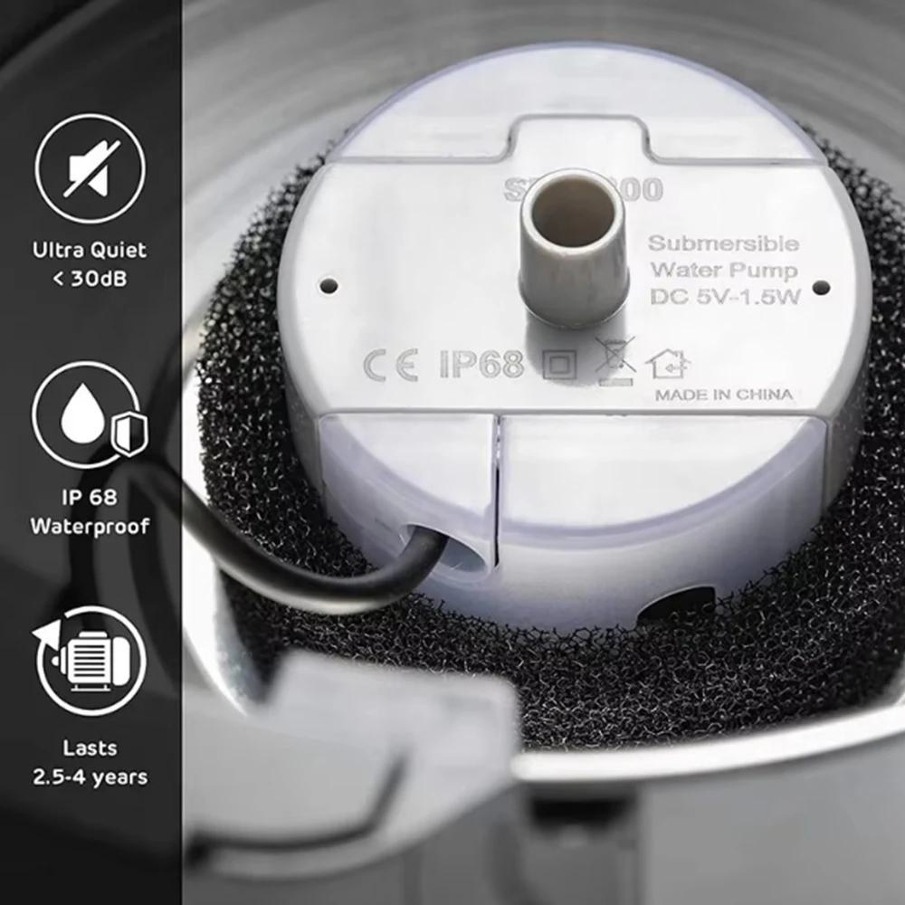 USB Replace Water Pump for Pet Cat Dog Water Fountain Pump Cat Water Dispenser Dog Water Dispenser Fish Tank Submersible Pump