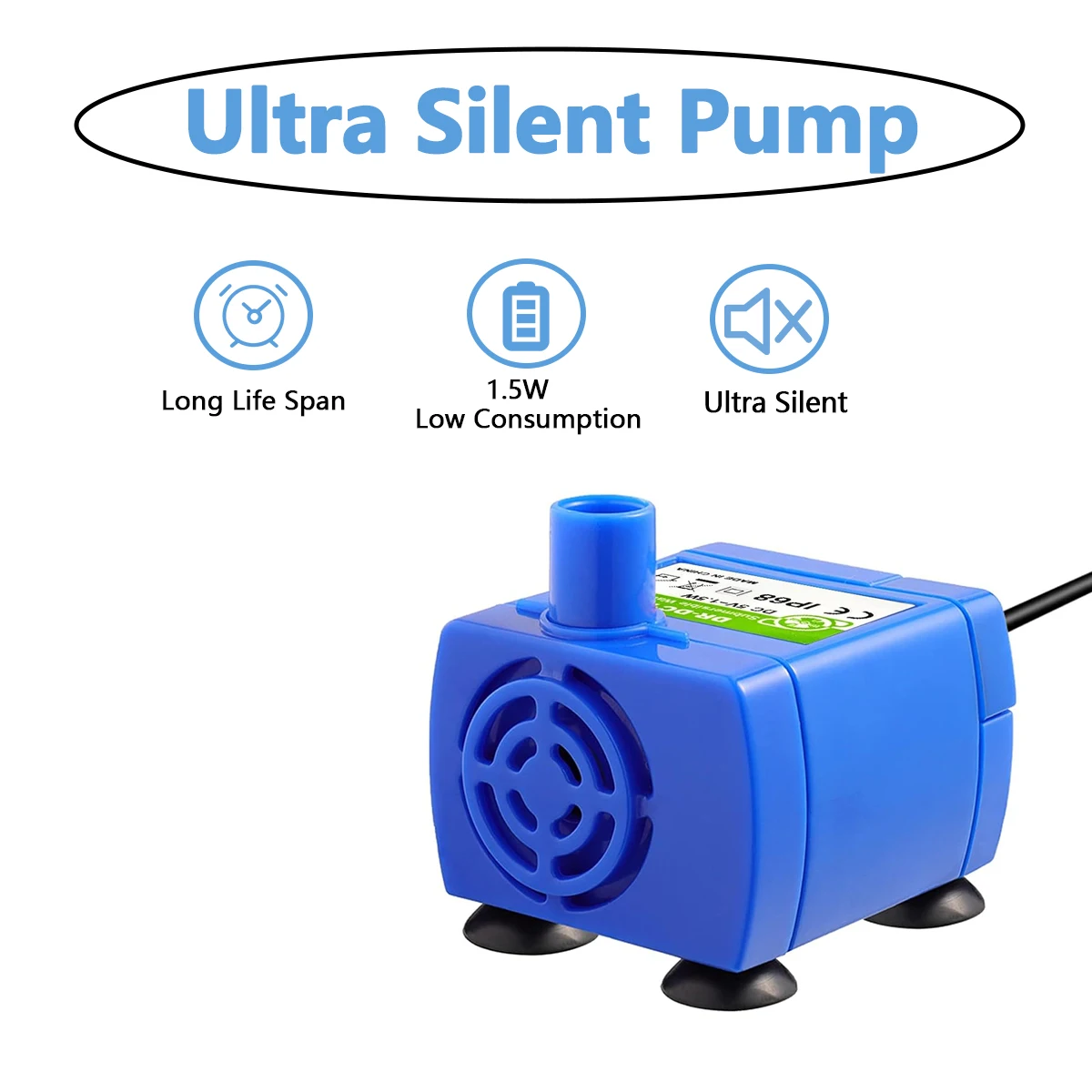 USB Replace Water Pump for Pet Cat Dog Water Fountain Pump Cat Water Dispenser Dog Water Dispenser Fish Tank Submersible Pump