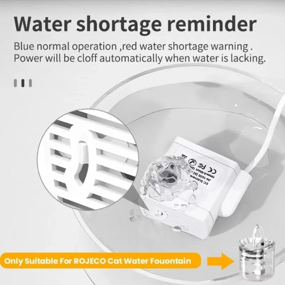 USB Replace Water Pump for Pet Cat Dog Water Fountain Pump Cat Water Dispenser Dog Water Dispenser Fish Tank Submersible Pump