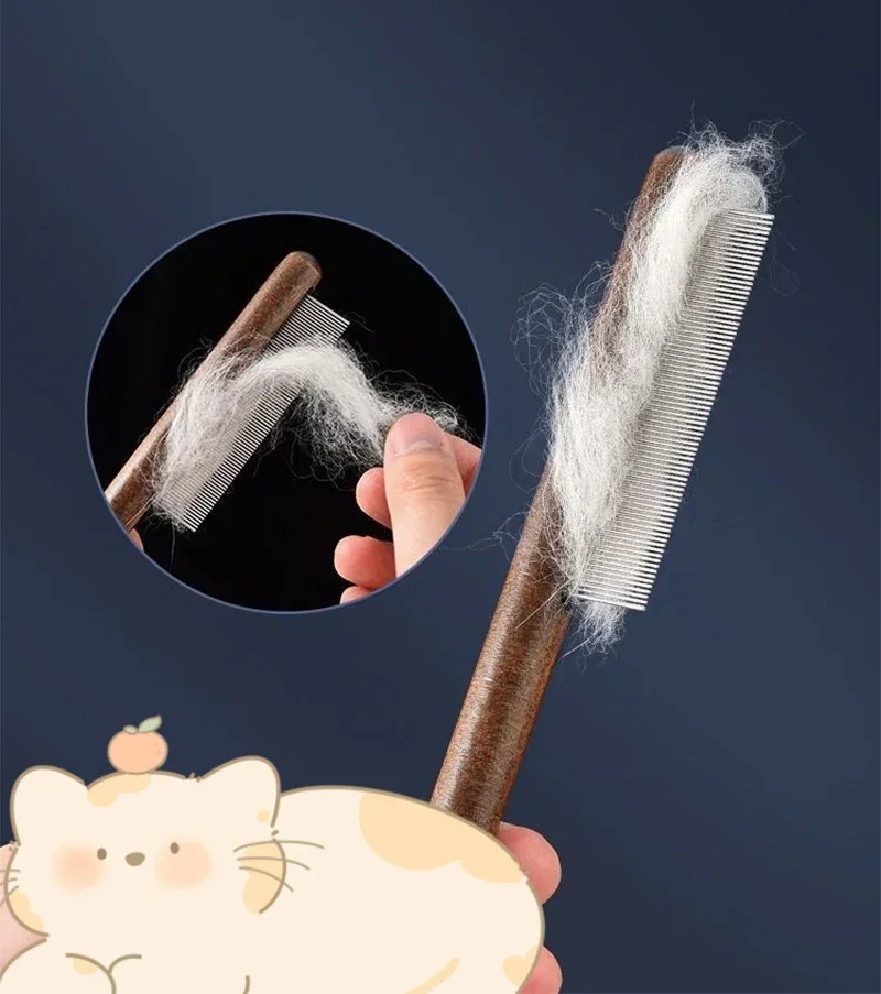 Hair Cats Accessories Handle Cats Remover Pet Cleaning Pets Brush Massager for Stainless Things Grooming Dog Comb. Tools Dogs