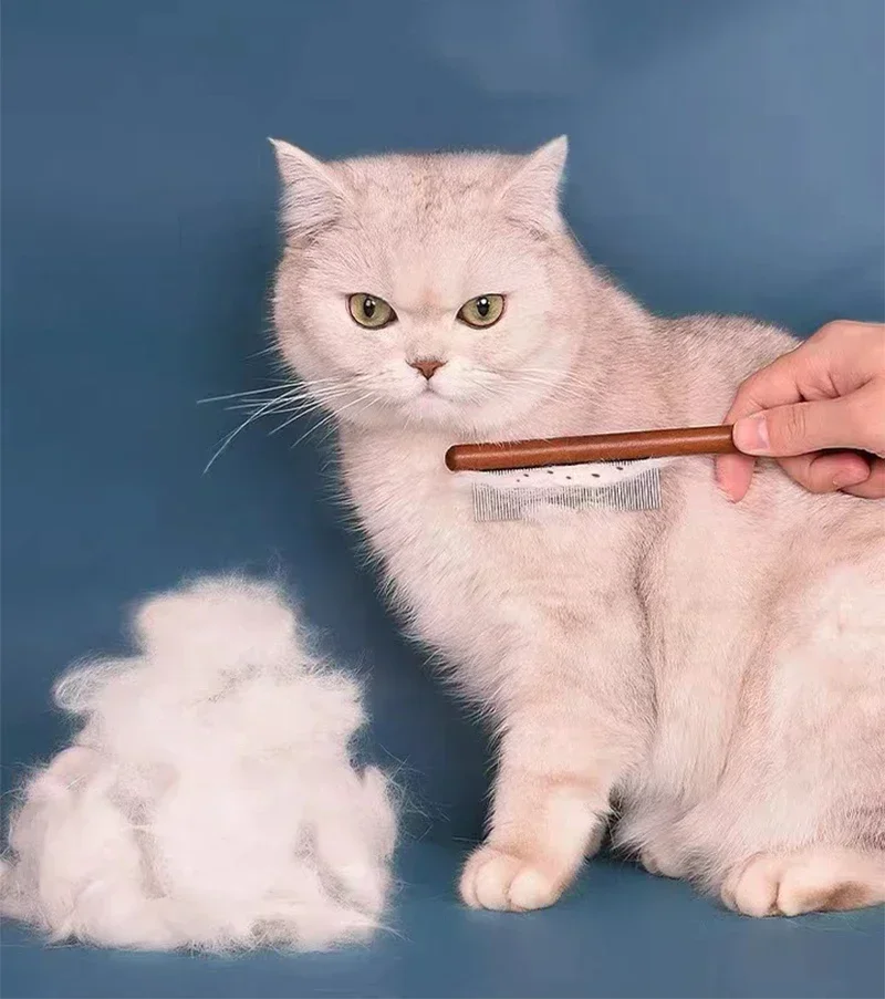 Hair Cats Accessories Handle Cats Remover Pet Cleaning Pets Brush Massager for Stainless Things Grooming Dog Comb. Tools Dogs