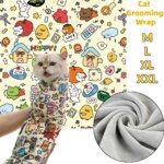 Cat Grooming Wrap Self-Adherent Cat Swaddle Burrito Wrap Anti-Bite Anti-Scratch Anti-Escape for Medicine Nail Clipping Pet Tool - Image 6