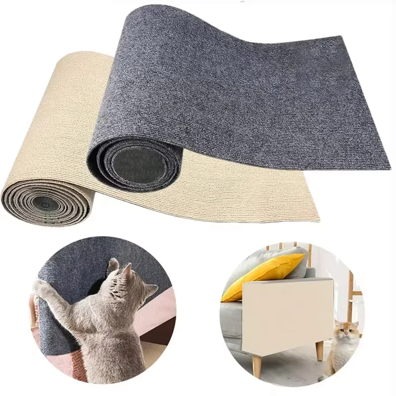 DIY Cat Scratching Post Sofa Protection Self-adhesive Carpet Cats Scratch Board Cats Toys Anti Cat Scratch Sofa Cat Crawling Mat