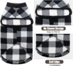 EXPAWLORER Plaid Cat Sweater Warm Fleece Hoodie Vest for Cats Small Dogs Fall Winter Coat Pullover Buffalo Check Clothing - Image 2