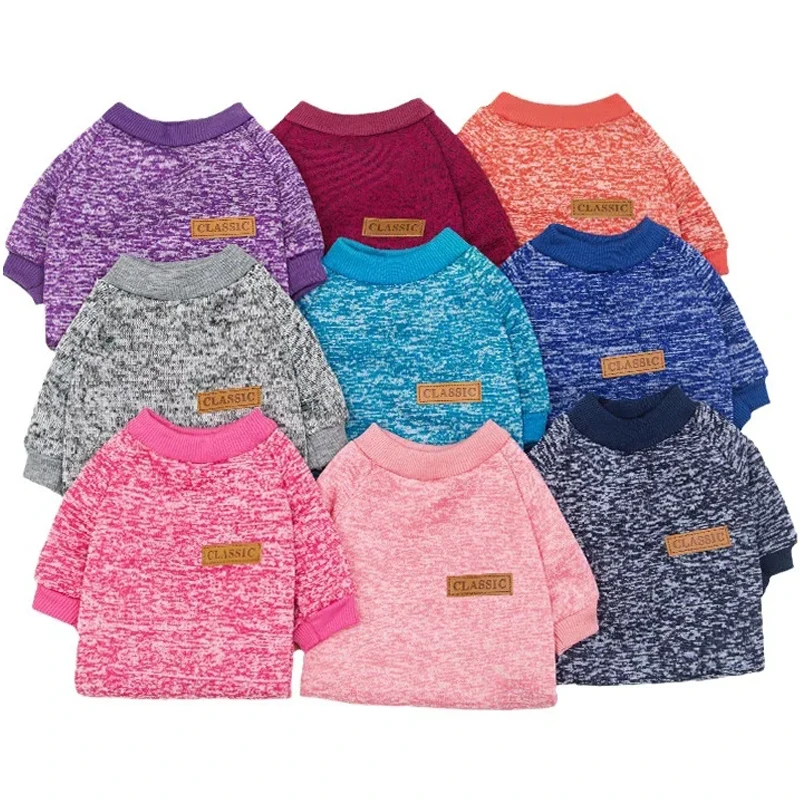 Cat Clothes For Medium Small Dogs Puppy Soft Sweater Autumn Winter Warm Clothing Pet Coat Sweatshirt XS-2XL