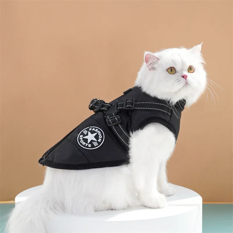 Thick and warm pet clothes, dog and cat cotton coats, winter chest and back, cat cotton vests, dog supplies Thick and warm pet clothes, dog and cat cotton coats, winter chest and back, cat cotton vests, dog supplies