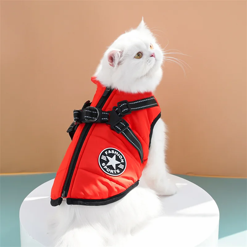 Thick and warm pet clothes, dog and cat cotton coats, winter chest and back, cat cotton vests, dog supplies Thick and warm pet clothes, dog and cat cotton coats, winter chest and back, cat cotton vests, dog supplies