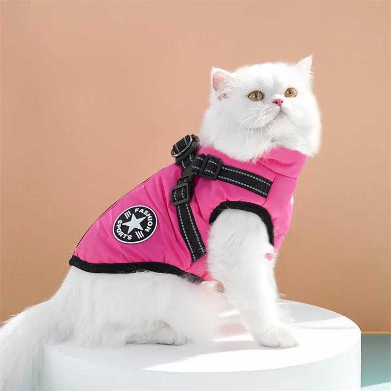 Thick and warm pet clothes, dog and cat cotton coats, winter chest and back, cat cotton vests, dog supplies Thick and warm pet clothes, dog and cat cotton coats, winter chest and back, cat cotton vests, dog supplies