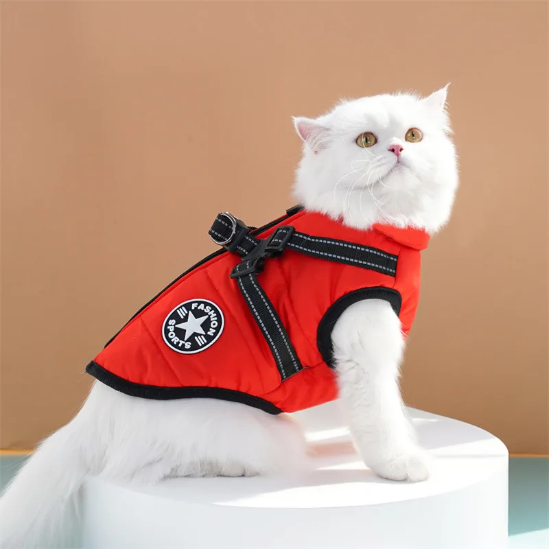 Thick and warm pet clothes, dog and cat cotton coats, winter chest and back, cat cotton vests, dog supplies Thick and warm pet clothes, dog and cat cotton coats, winter chest and back, cat cotton vests, dog supplies