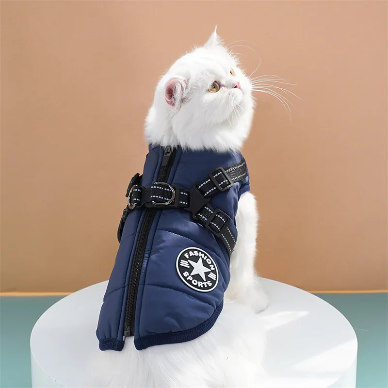 Thick and warm pet clothes, dog and cat cotton coats, winter chest and back, cat cotton vests, dog supplies Thick and warm pet clothes, dog and cat cotton coats, winter chest and back, cat cotton vests, dog supplies