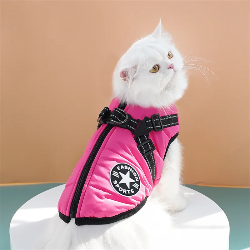 Thick and warm pet clothes, dog and cat cotton coats, winter chest and back, cat cotton vests, dog supplies Thick and warm pet clothes, dog and cat cotton coats, winter chest and back, cat cotton vests, dog supplies