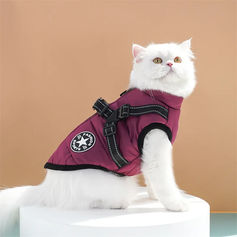 Thick and warm pet clothes, dog and cat cotton coats, winter chest and back, cat cotton vests, dog supplies Thick and warm pet clothes, dog and cat cotton coats, winter chest and back, cat cotton vests, dog supplies