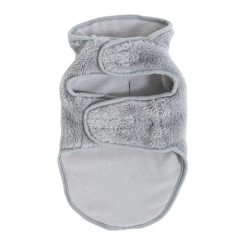 Cute Pet Jacket Coat Adjustable Soft High Neck Kitten Apparel Reversible Warm Fleece Autumn Winter Costume For Small Cats Sphynx