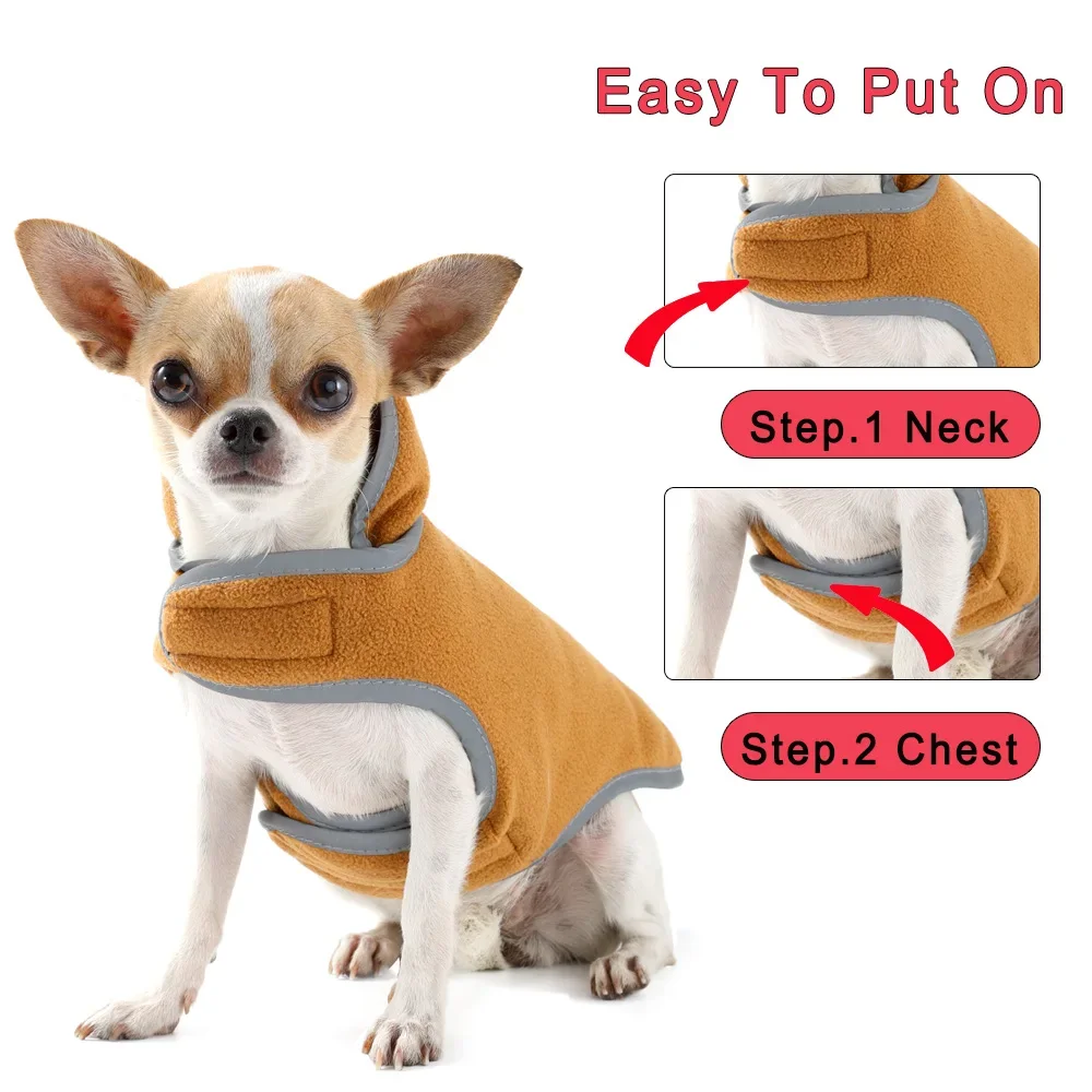 Reversible Cat Clothes For Small Medium Cats Dogs Winter Warm Fleece Cat Jacket Reflective Kitten Costume Sphynx Vest Pet Coat