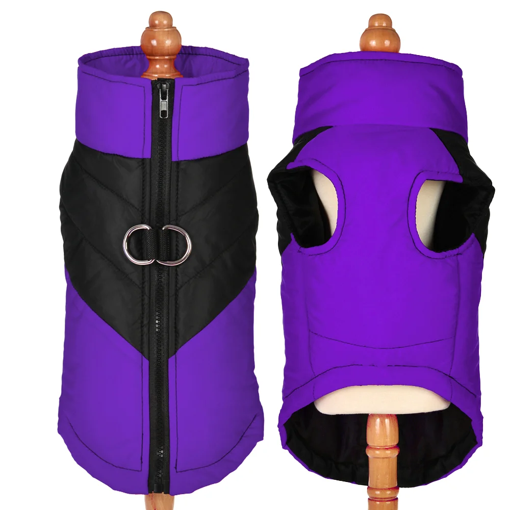 Pet Clothes With D-ring Warm Cat Vest For Winter For Small Medium Dog Cats Coat With High Collar Waterproof Kitty Sphynx Costume Pet Clothes With D-ring Warm Cat Vest For Winter For Small Medium Dog Cats Coat With High Collar Waterproof Kitty Sphynx Costume