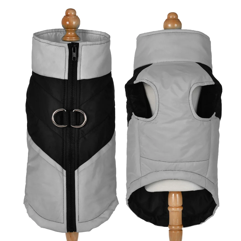 Pet Clothes With D-ring Warm Cat Vest For Winter For Small Medium Dog Cats Coat With High Collar Waterproof Kitty Sphynx Costume Pet Clothes With D-ring Warm Cat Vest For Winter For Small Medium Dog Cats Coat With High Collar Waterproof Kitty Sphynx Costume