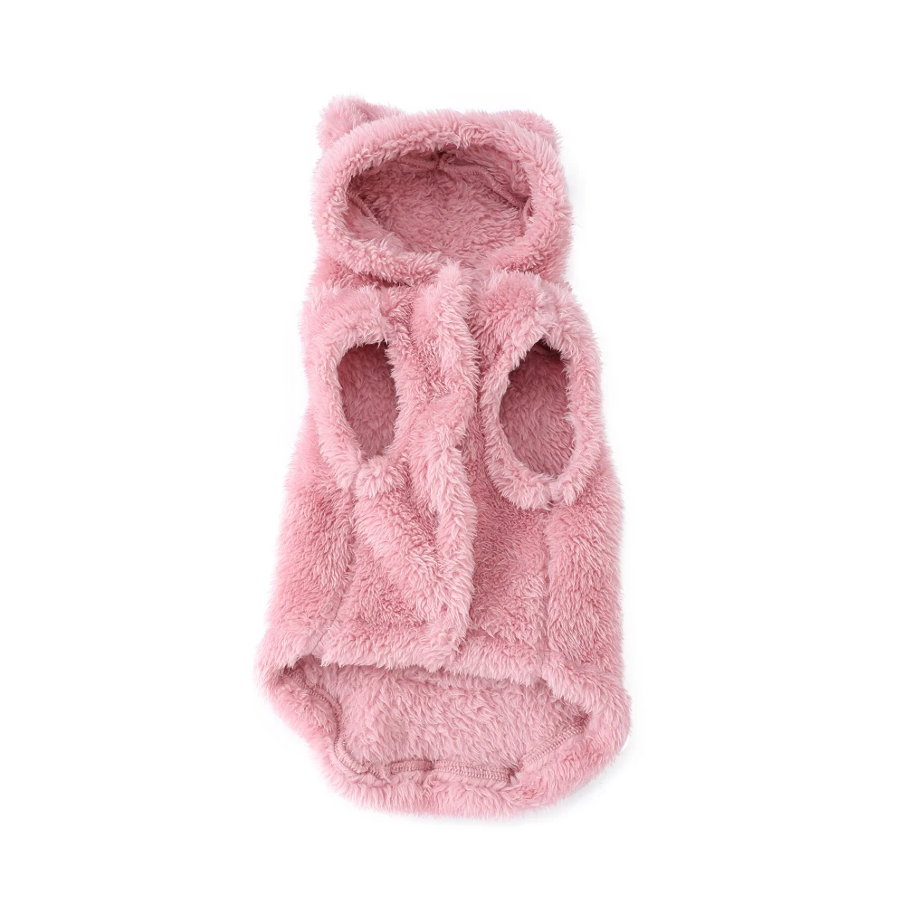 Winter Pet Sweater Coat Cute Ear Soft Hoddie Kitten Clothes Cozy Fleece Costume For Small Dogs Cats Sphynx Cat Yorkshire Outfits