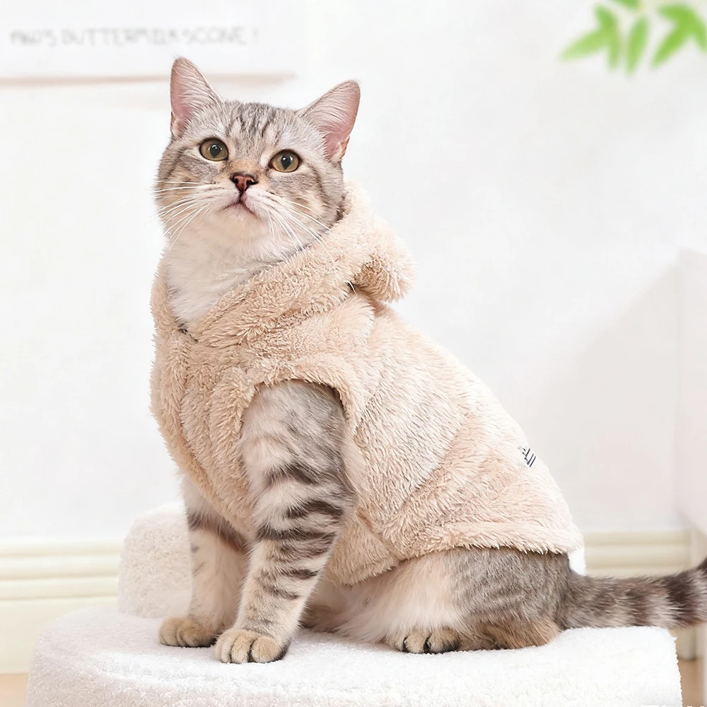 Winter Pet Sweater Coat Cute Ear Soft Hoddie Kitten Clothes Cozy Fleece Costume For Small Dogs Cats Sphynx Cat Yorkshire Outfits Winter Pet Sweater Coat Cute Ear Soft Hoddie Kitten Clothes Cozy Fleece Costume For Small Dogs Cats Sphynx Cat Yorkshire Outfits