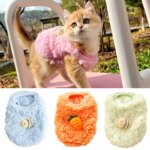 Newborn Cat Kitten Velvet Clothing Winter Warm Little Pet Sweater for Small Animals Bunny Pullovers Clothes Teacup Poodle XXXS