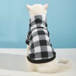 Plaid Winter Warm Pet Dog Cat Clothes Hoodies Sweater Clothing Puppy Coat Jacket Cute Puppy Outfit Pet Jacket Coat Clothing - Image 6