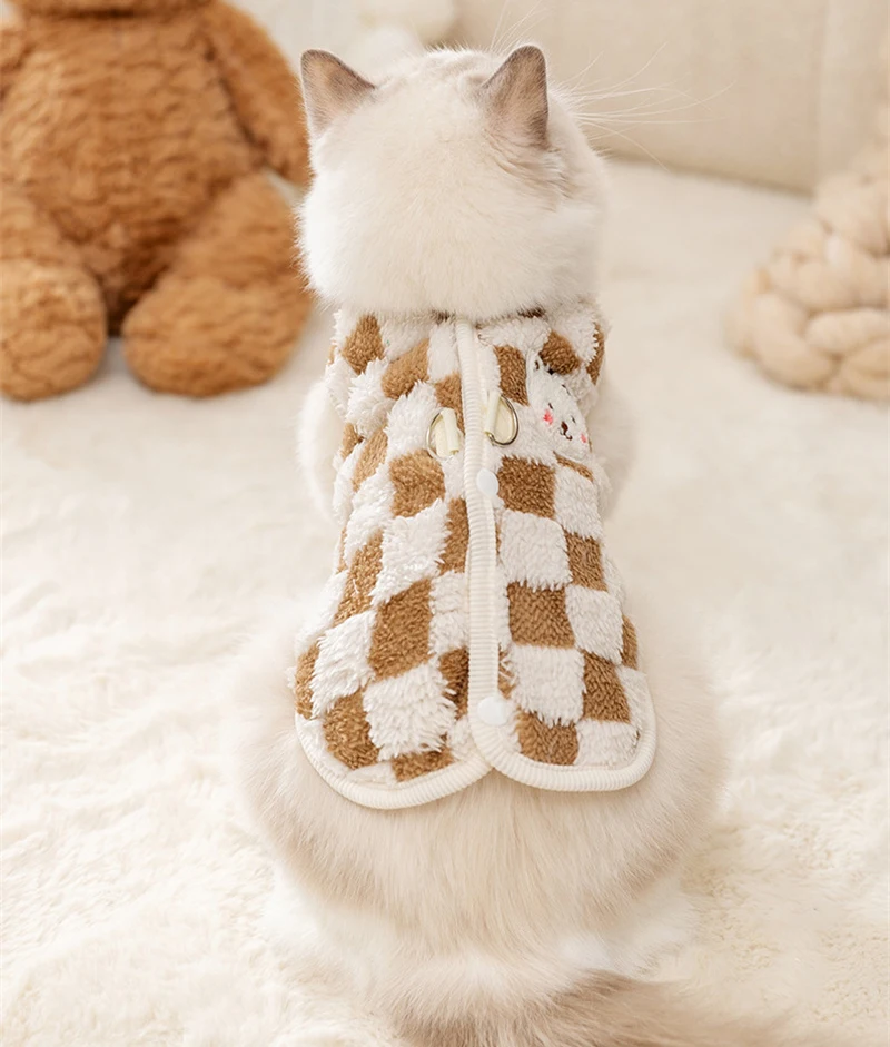 Winter Warm Hairless Cat Clothes for Cats Gotas Cute Pet Cardigan Sweater with Buckle Sphynx Kedi Vest mascotas Costume Clothing Winter Warm Hairless Cat Clothes for Cats Gotas Cute Pet Cardigan Sweater with Buckle Sphynx Kedi Vest mascotas Costume Clothing