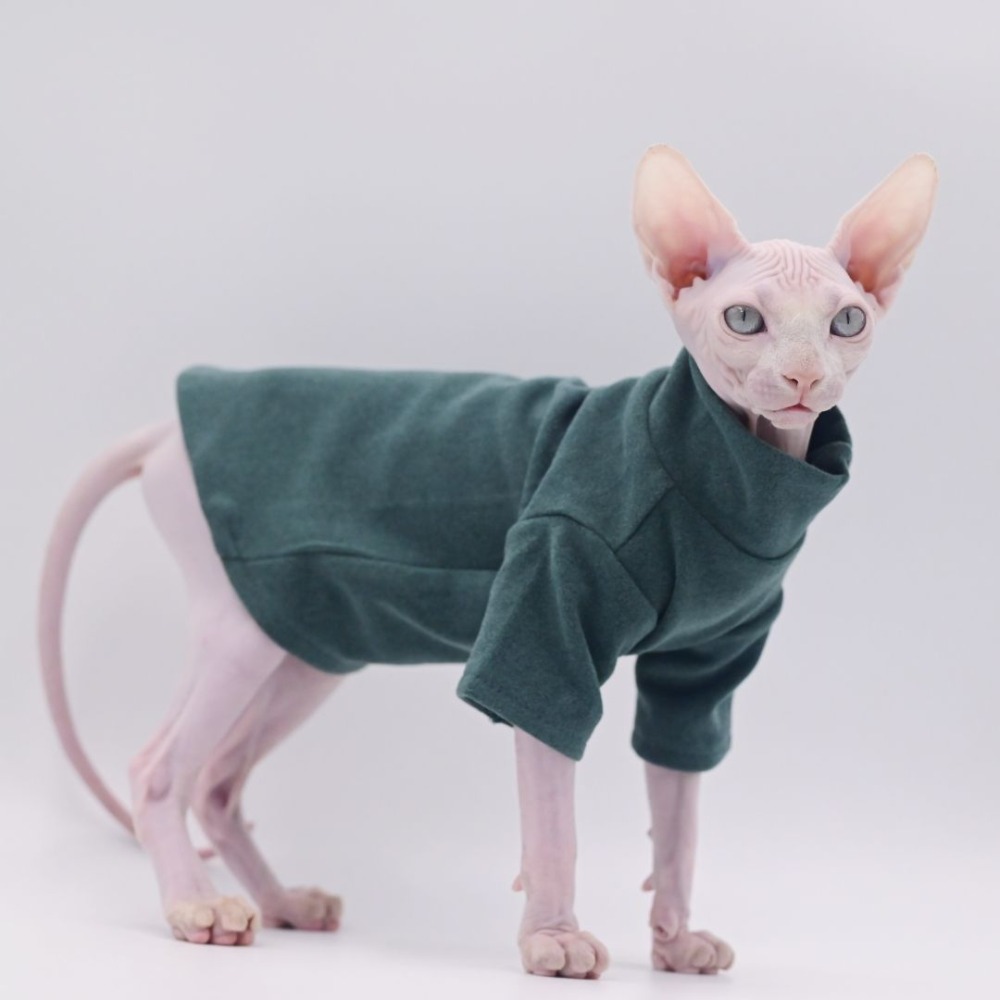 Sphynx Cat Clothes Pet Baby Soft Cotton Winter Cat Outfit for Cornish Solid Color Devon Hairless Cat Sweater Costume Pet Clothes Sphynx Cat Clothes Pet Baby Soft Cotton Winter Cat Outfit for Cornish Solid Color Devon Hairless Cat Sweater Costume Pet Clothes
