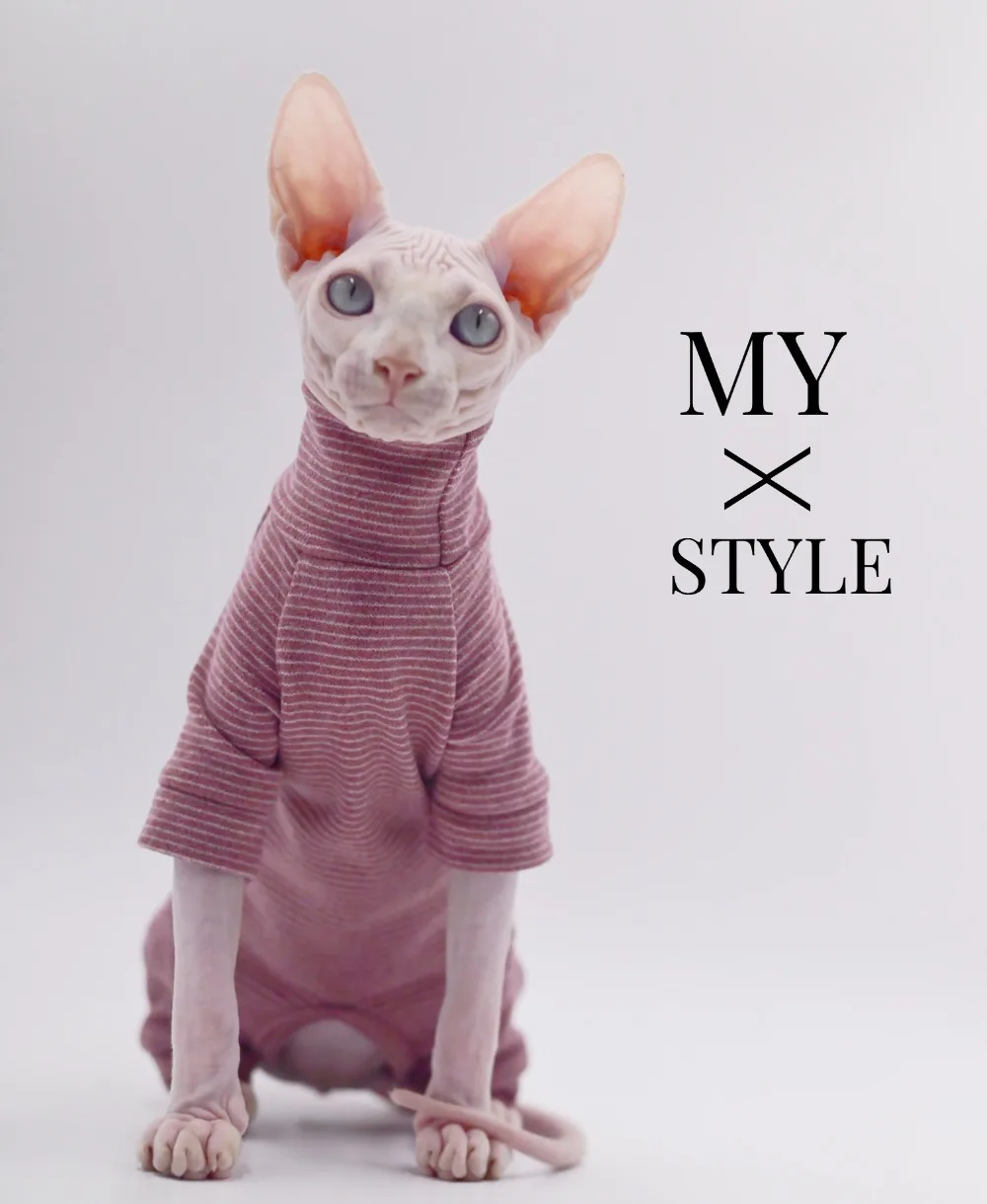 Hairless Cat Clothes Warm and Soft Four-Legged Hoodie for Sphynx Cats for Autumn and Winter for Devon Rex, Cornish Hairless Cat Clothes Warm and Soft Four-Legged Hoodie for Sphynx Cats for Autumn and Winter for Devon Rex, Cornish