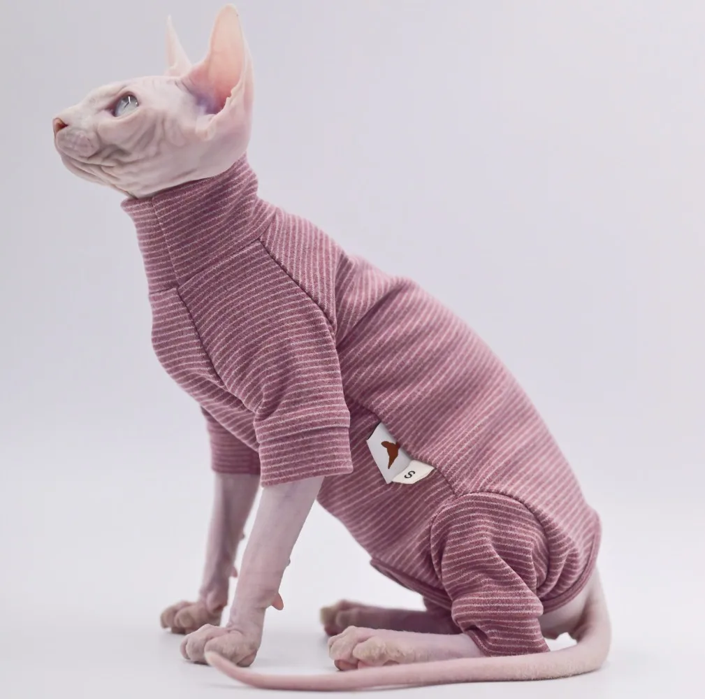Hairless Cat Clothes Warm and Soft Four-Legged Hoodie for Sphynx Cats for Autumn and Winter for Devon Rex, Cornish Hairless Cat Clothes Warm and Soft Four-Legged Hoodie for Sphynx Cats for Autumn and Winter for Devon Rex, Cornish