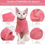 Sphynx Cat Sweater Coat Turtleneck Winter Warm Hairless Cat Clothes Soft Fluff Pullover Shirt Puppy Jacket Chihuahua Clothing - Image 2