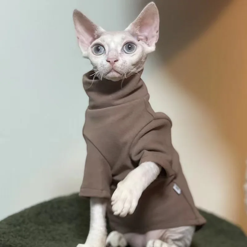 Sphynx Cat Clothes Winter Thick Pet Clothes for Small Dogs Cats Pullover Shirt Soft Warm Hairless Cat Pajamas Dachshund Clothing Sphynx Cat Clothes Winter Thick Pet Clothes for Small Dogs Cats Pullover Shirt Soft Warm Hairless Cat Pajamas Dachshund Clothing
