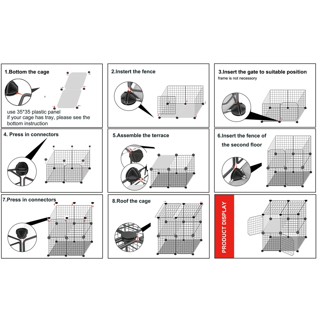 Cat Cage for Home Use, Indoor Pet Cat Large Space, Luxurious Small Cat House, Three-Story Multi-Cat Portable Assembly Empty Cage Cat Cage for Home Use, Indoor Pet Cat Large Space, Luxurious Small Cat House, Three-Story Multi-Cat Portable Assembly Empty Cage