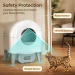 Automatic Self Cleaning Litter Box | Large Capacity for Multiple Cats | App Control with Safety Protection to Ensure Pet Safety - Image 3