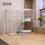 Cat Cage for Home Use, Indoor Free Space Cat House, Cat Shelter, Cat Nest, Pet Cage, Three-Story Small Cat Villa