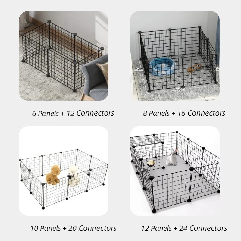DIY Pet Cat Cage Large Indoor Large Indoor House Outdoor Large Cat House Villa Multi Door & Window Folding Detachable Large Hous