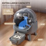 Self Cleaning Litter Box for Multiple Cats | Automatic with App Control | Odor-Free Waste Disposal & Dual Safety Sensors - Image 3