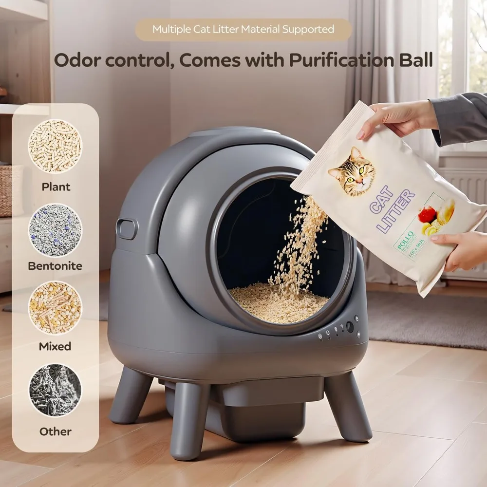 Self Cleaning Litter Box for Multiple Cats | Automatic with App Control | Odor-Free Waste Disposal & Dual Safety Sensors Self Cleaning Litter Box for Multiple Cats | Automatic with App Control | Odor-Free Waste Disposal & Dual Safety Sensors