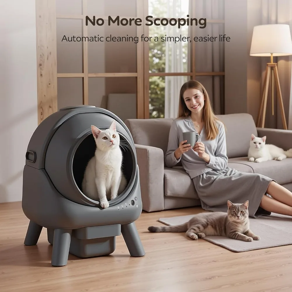 Self Cleaning Litter Box for Multiple Cats | Automatic with App Control | Odor-Free Waste Disposal & Dual Safety Sensors Self Cleaning Litter Box for Multiple Cats | Automatic with App Control | Odor-Free Waste Disposal & Dual Safety Sensors
