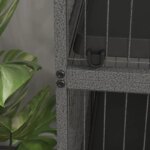 Multi - Layer Metal Cat Cage with Wheels Indoor Cat Playpen Pet House with Platforms for Cats Small Animals - Image 6