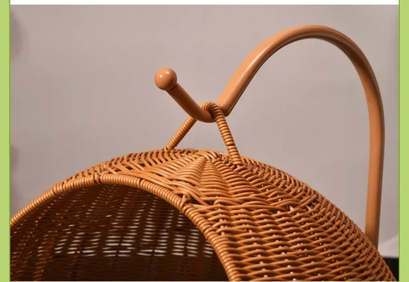 Semi-enclosed Pet Hammock Hanging Cat Nest Round Rattan Cat Cage Cat Bed with Plush Cushion Pet Cradle Bed Cat Accessories Semi-enclosed Pet Hammock Hanging Cat Nest Round Rattan Cat Cage Cat Bed with Plush Cushion Pet Cradle Bed Cat Accessories