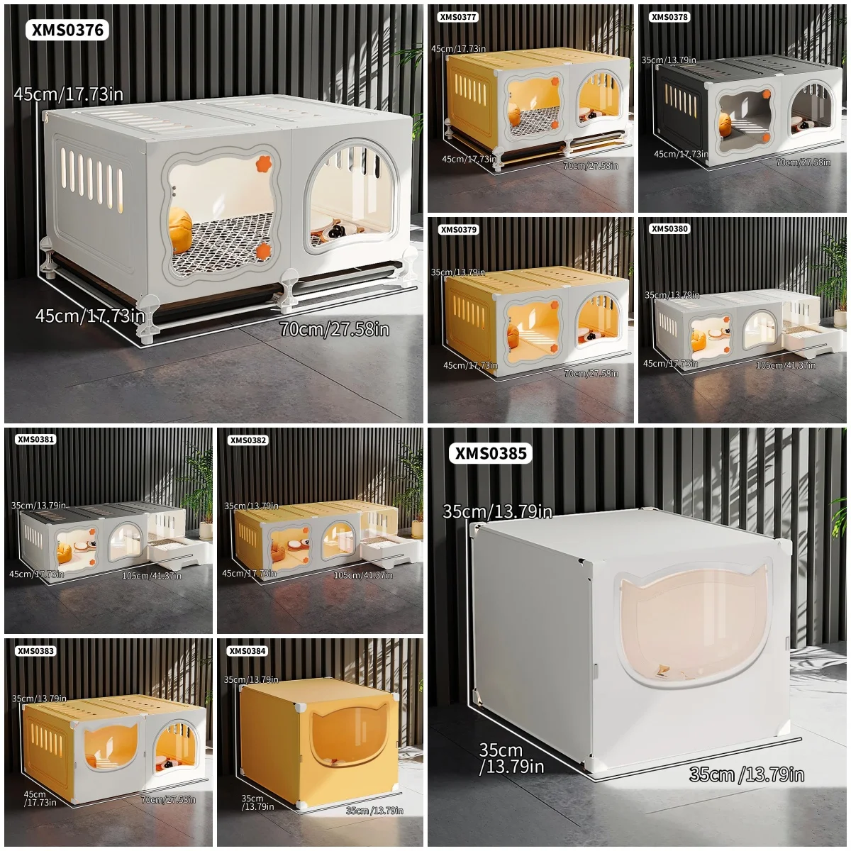 Cat House, Cat Cage, Universal Cat Nest, Cat Toilet All-In-One, Indoor and Outdoor, Suitable for Cats and Dogs, Space-Saving Pet Cage