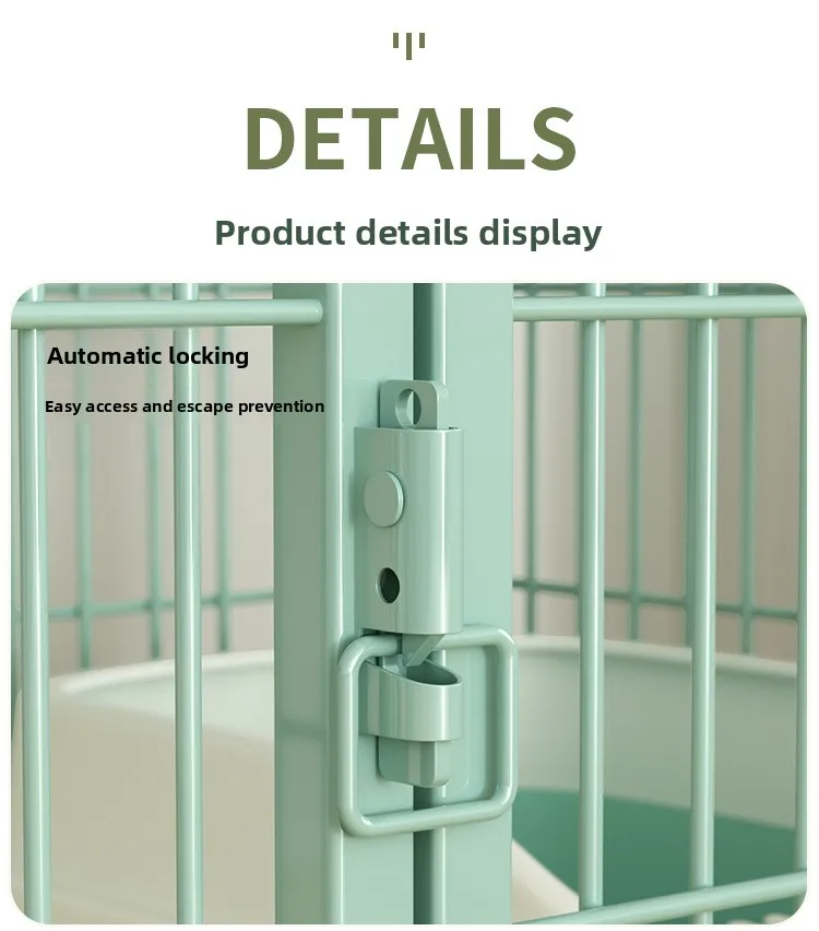 Large Metal Cat Cage with Wheels Multi-Level Pet Playpen Indoor Cat Kennel with Platforms and Ramps for Kittens and Adult Cats