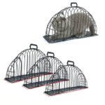 Cat Bath Cage Iron Anti-scratch Anti-bite Cage Fixed Dry Bath Double Door Cat Beauty Cage Anti-escaping Cat Accessories