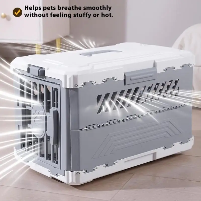 〔HM4〕Foldable Portable Large Size Dog Cat Cage Pet Box Checked In Box Traveling Outbound Car Box Portable Case Pet Supplies 〔HM4〕Foldable Portable Large Size Dog Cat Cage Pet Box Checked In Box Traveling Outbound Car Box Portable Case Pet Supplies