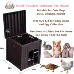 Winter-Proof Outdoor Cat Houses for Multiple Ferals, Weather-Resistant Enclosure with Litter Box - Image 2